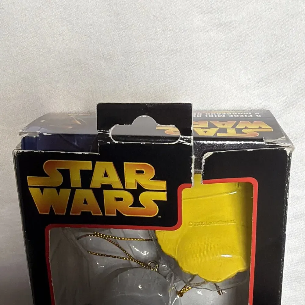 Star Wars 2005 KURT ADLER Mini Holiday Ornament Set - New In Damaged Box